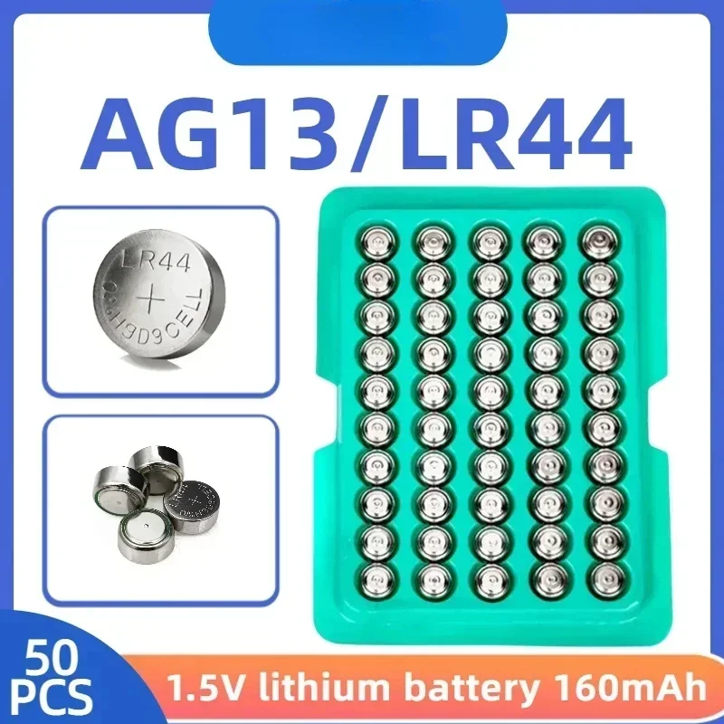 AG13 LR44 Batería de botón alcalina 1.55V para relojes y juguetes - imagen 2