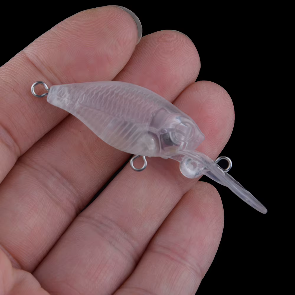 Chan'sHuang Crankbait flotante con sonajero blanco sin pintar - imagen 4