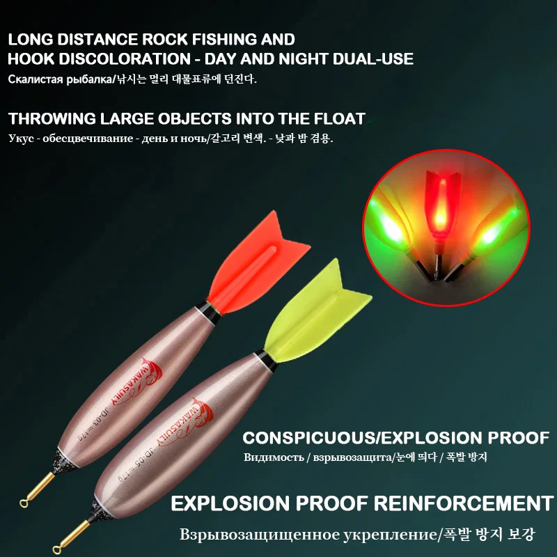 Flotador LED 3 esquinas para pesca en roca nocturna - imagen 2