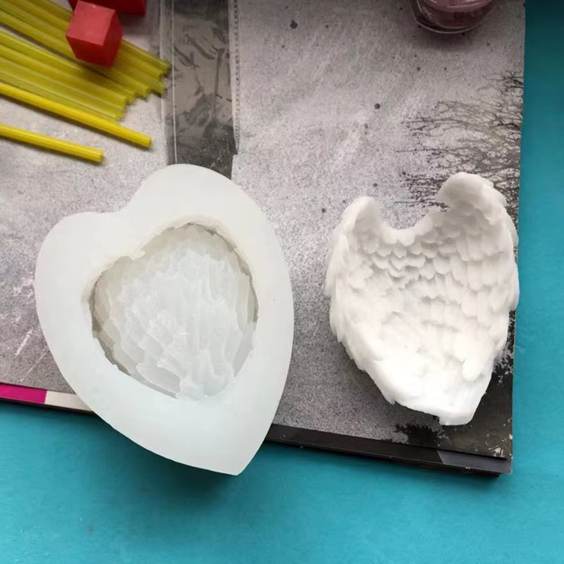 Molde silicona para velas con alas ángel – Epoxi y difusor coche