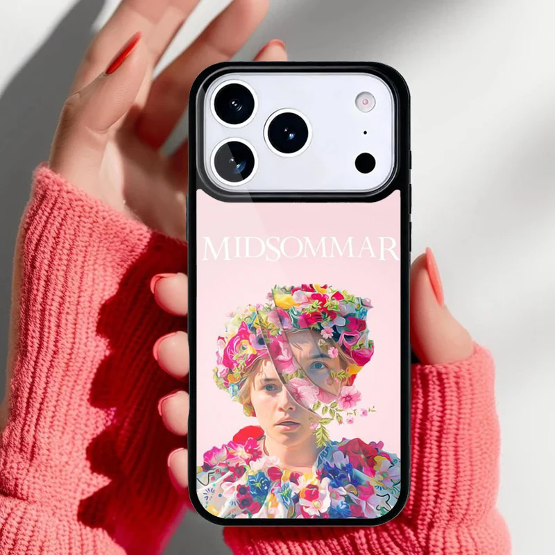 Diseño floral Midsommar aplicado a funda de teléfono