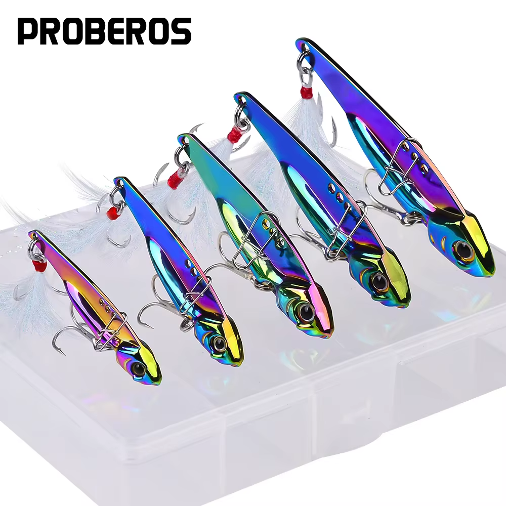 Proberos VIB Metálico – Cebo vibrador de hundimiento con ojos 3D - imagen 5