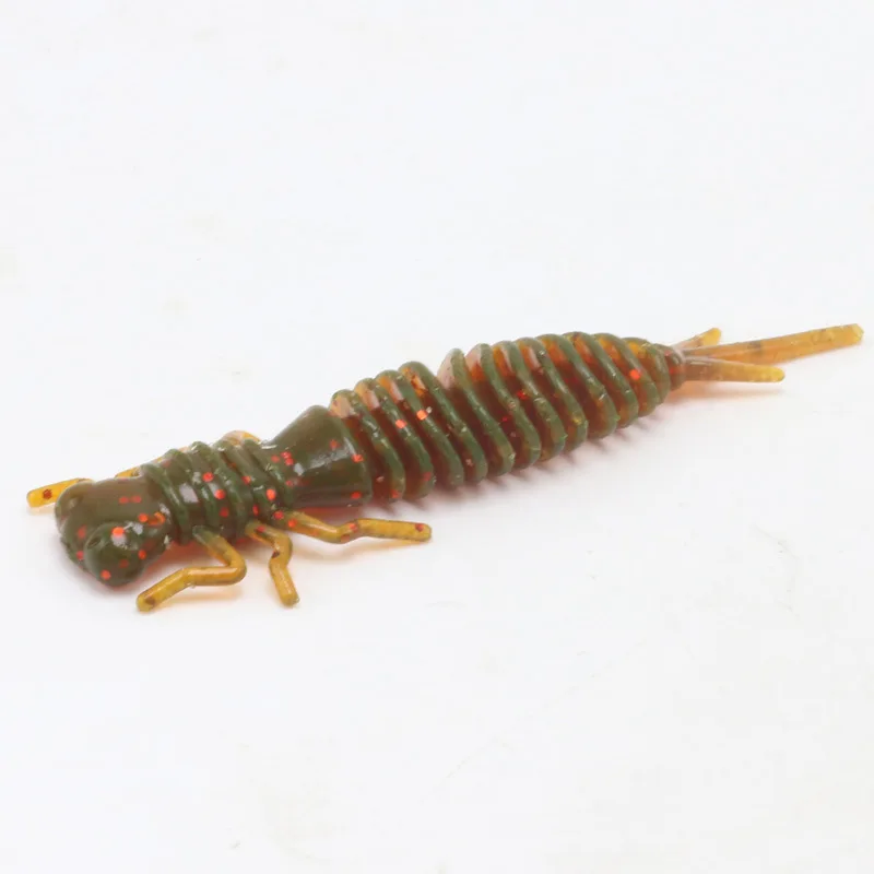 Última vista del pack de 8 uds cebo suave gusano 75mm de Dr.Fish