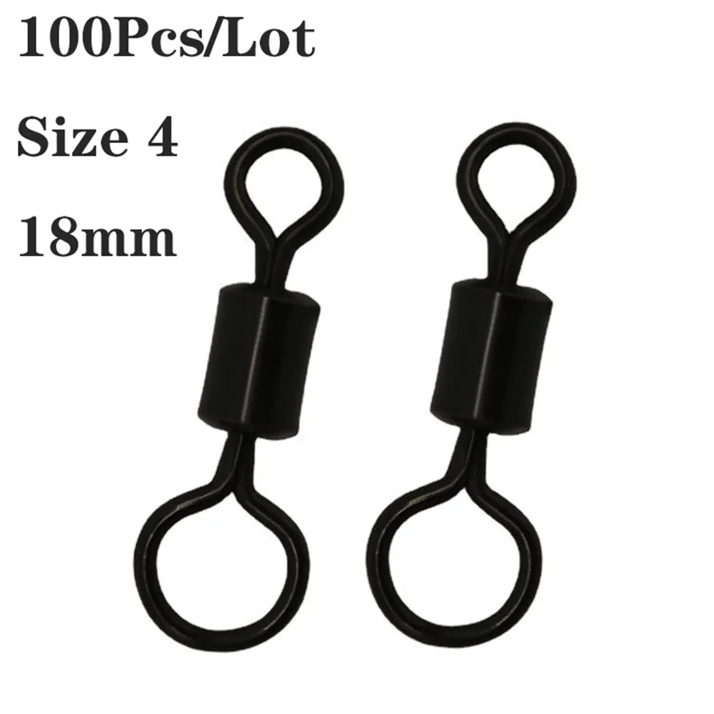 Conector giratorio negro mate de ojo grande