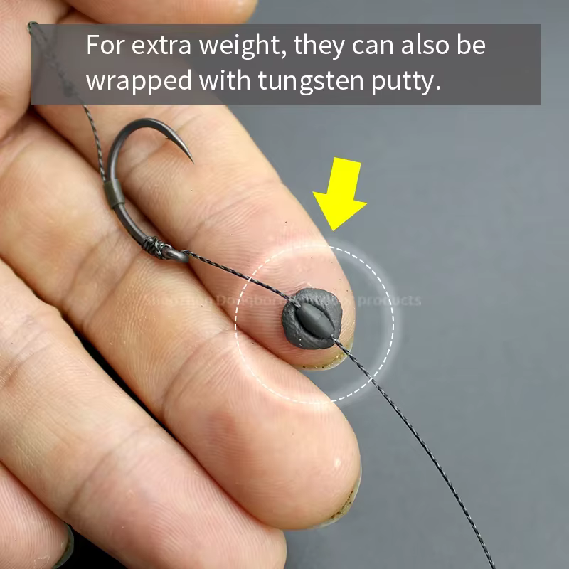 Aparejos de carpa: tope de tungsteno, pelo y cuentas Chod - imagen 3