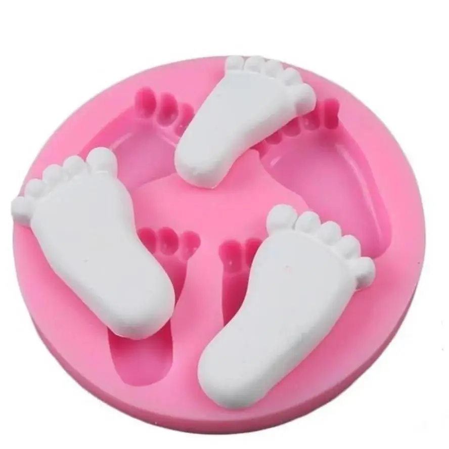 Molde de silicona 3D pies de bebé para fondant y chocolate - imagen 4