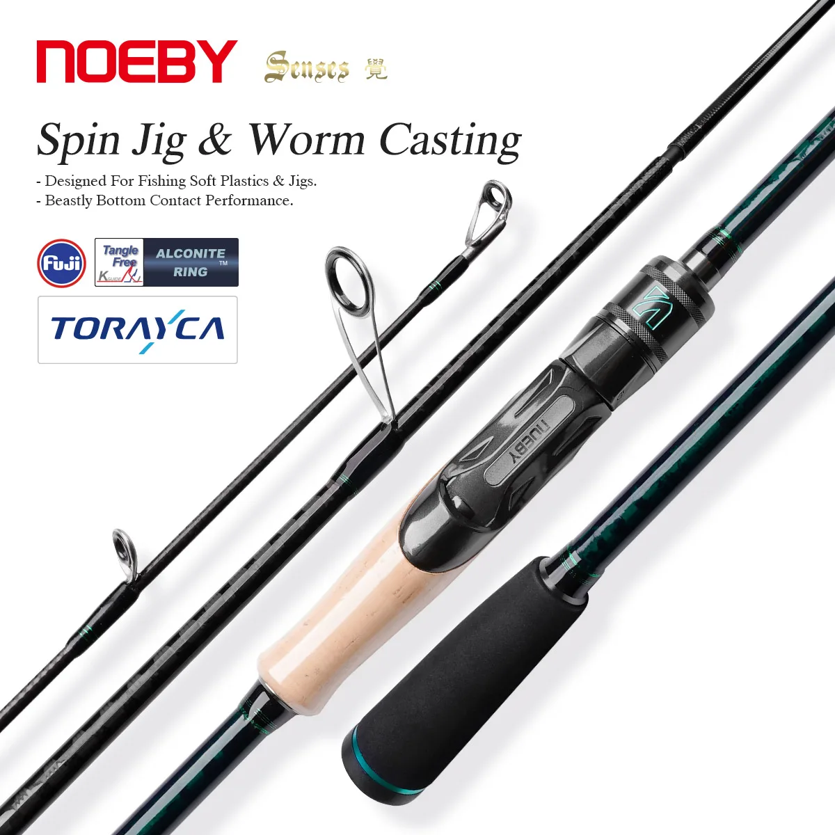 Noeby caña giratoria Fuji Toray para lubina de agua dulce y vinilo Jig - imagen 2