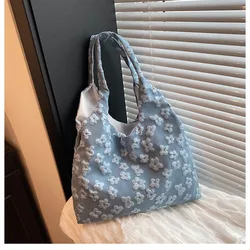 Bolso de hombro mujer gran capacidad estampado floral estilo japonés