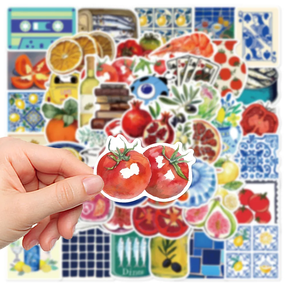 Pegatinas tomate mediterráneo impermeables para portátil y móvil - imagen 4