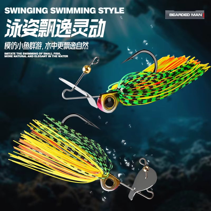 Señuelo jig con ojos 3D y cabeza giratoria para lubina y corvina - imagen 2