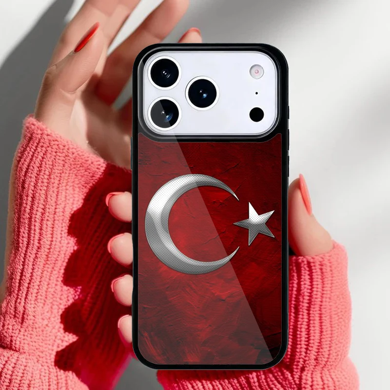 Funda para iPhone con bandera de Turquía - vista frontal