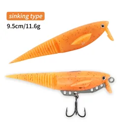 Señuelo Minnow swimbait hundible con aletas ajustables realista