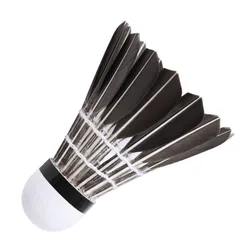 Volantes de bádminton profesionales – Pluma de ganso negro para entrenamiento