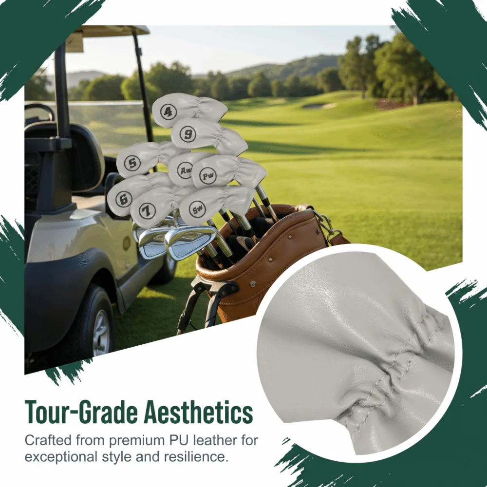 Fundas protectoras palos de golf PU con forro suave antipolvo