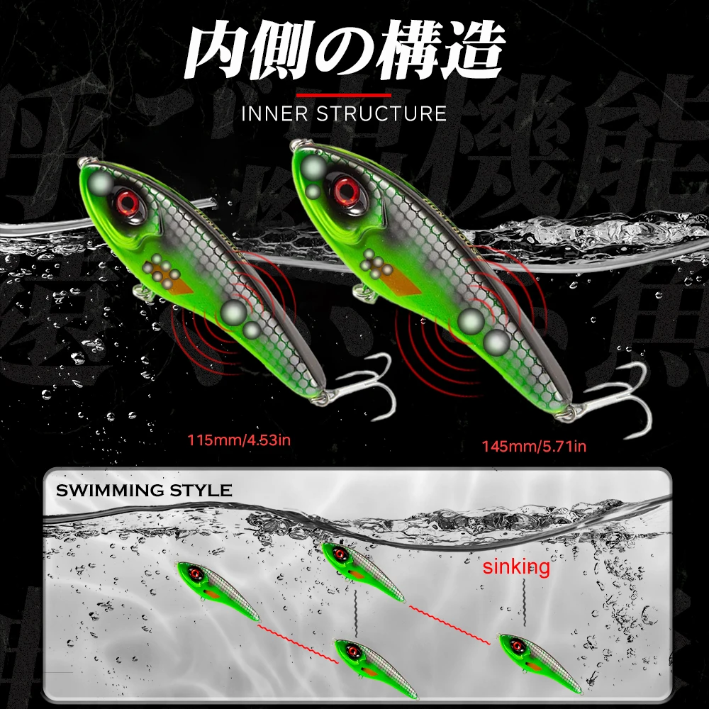 Hunthouse LW129 VIB – Señuelo para Muskie con sonido fuerte - imagen 3