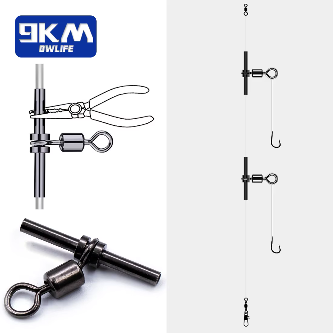 Swivel tres vías acero inoxidable para agua salada - imagen 3