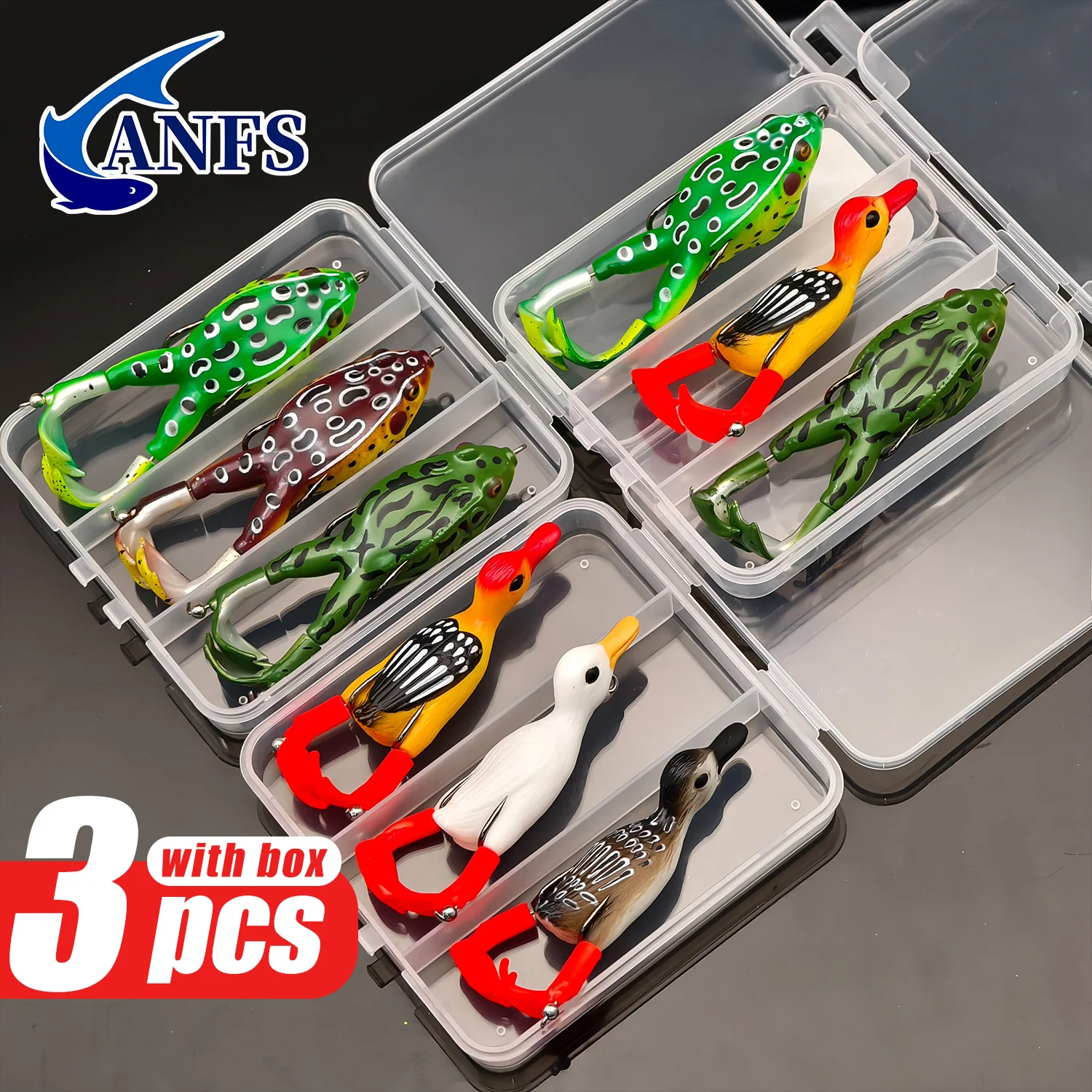 ANFS Rana Pato – Señuelo topwater vinilo agua dulce - imagen 3