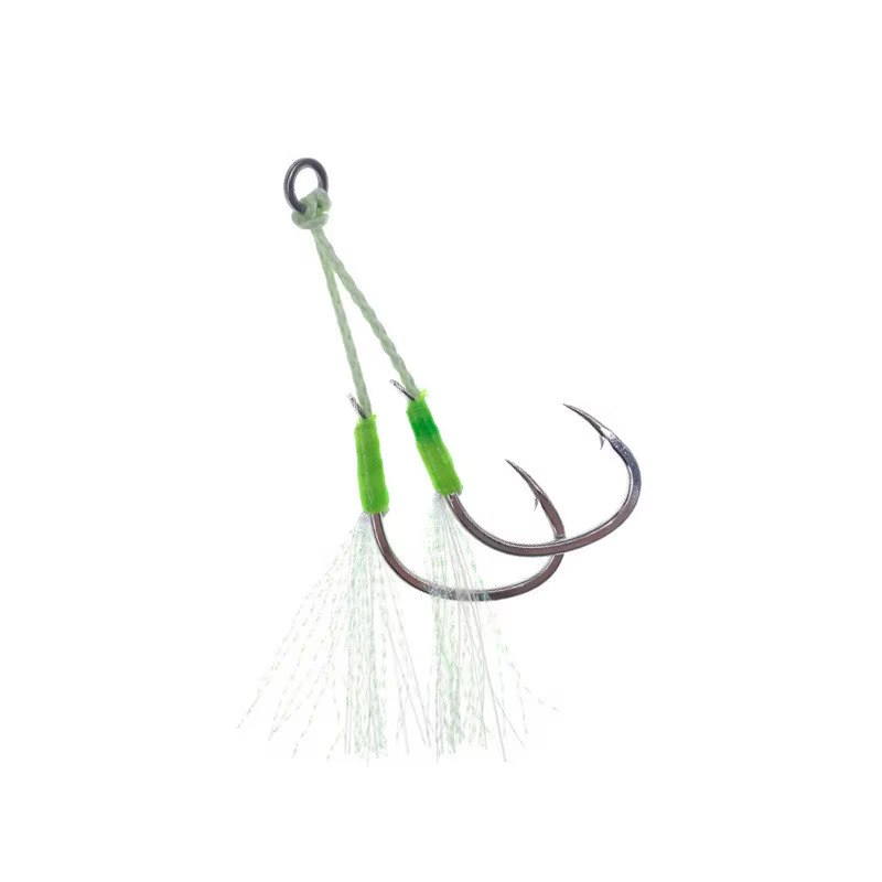 Anzuelo Assist Jigging Fish UV 1/0-4/0 – Doble gancho luminoso - imagen 5
