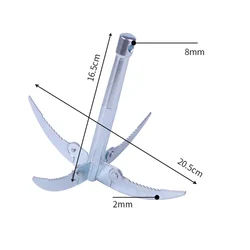 Ancla plegable cuatro garras – Cortahierbas eficaz para pesca profesional