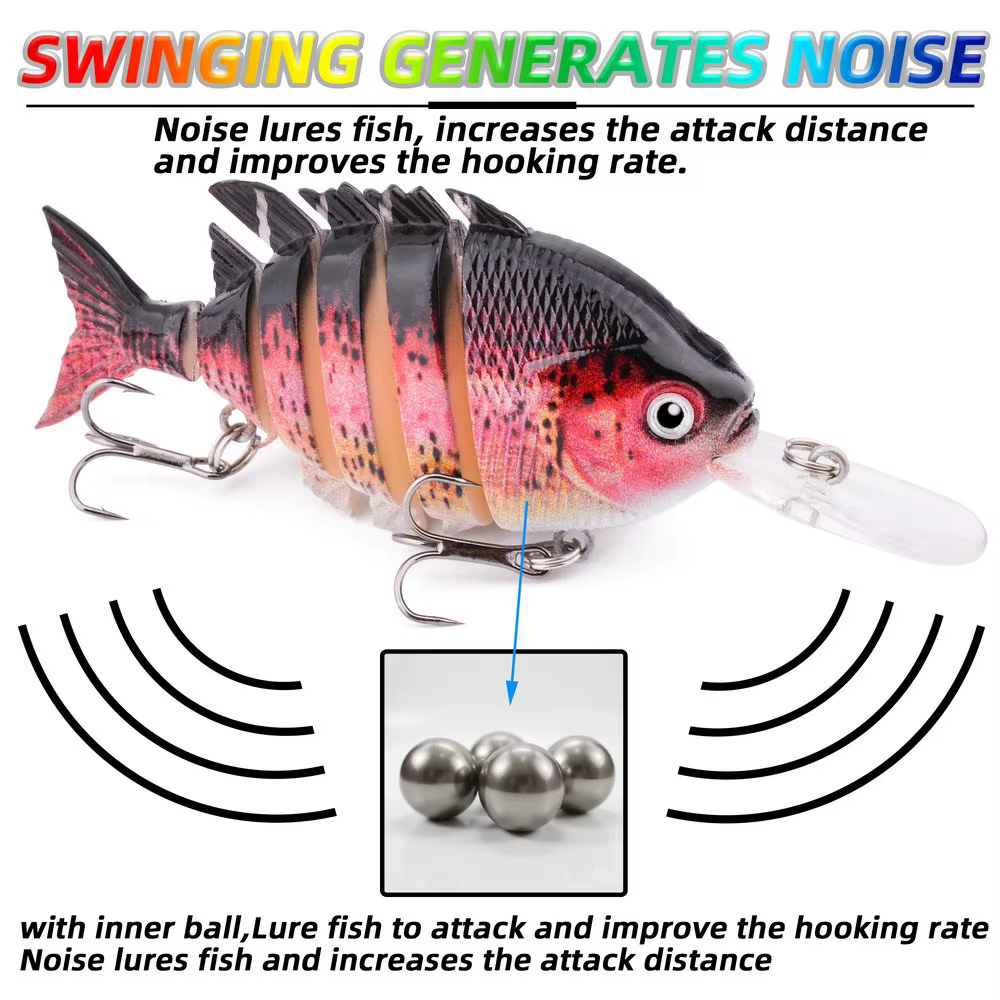 Swimbait Tilapia Señuelo Duro Multiarticulado para Lubina - imagen 5