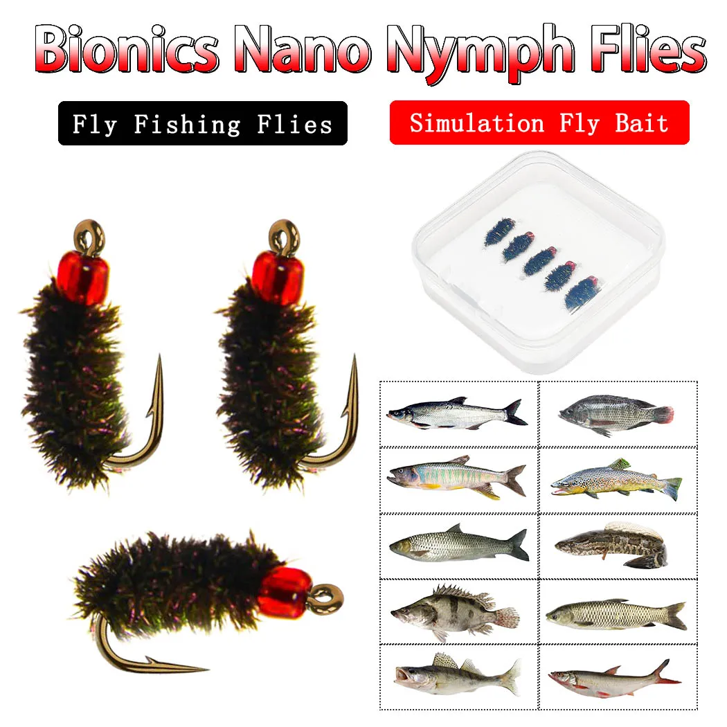 Moscas Nano ninfa en caja