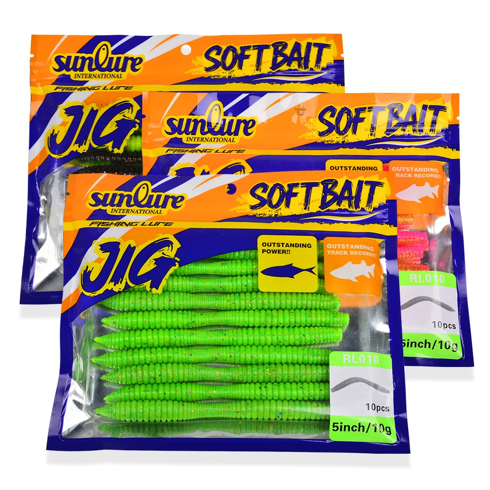 Sunlure Vinilos gusano para lubina en agua salada – Multicolor - imagen 5