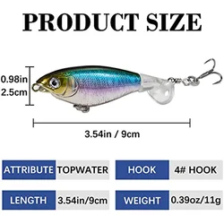 Señuelo Topwater Plopper para Lubina y Lucio – Surface Popper de Superficie