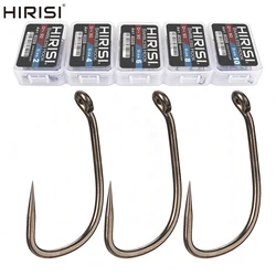 Anzuelos Hirisi 8028 PTFE Acero Alto Carbono Ojo Afilados