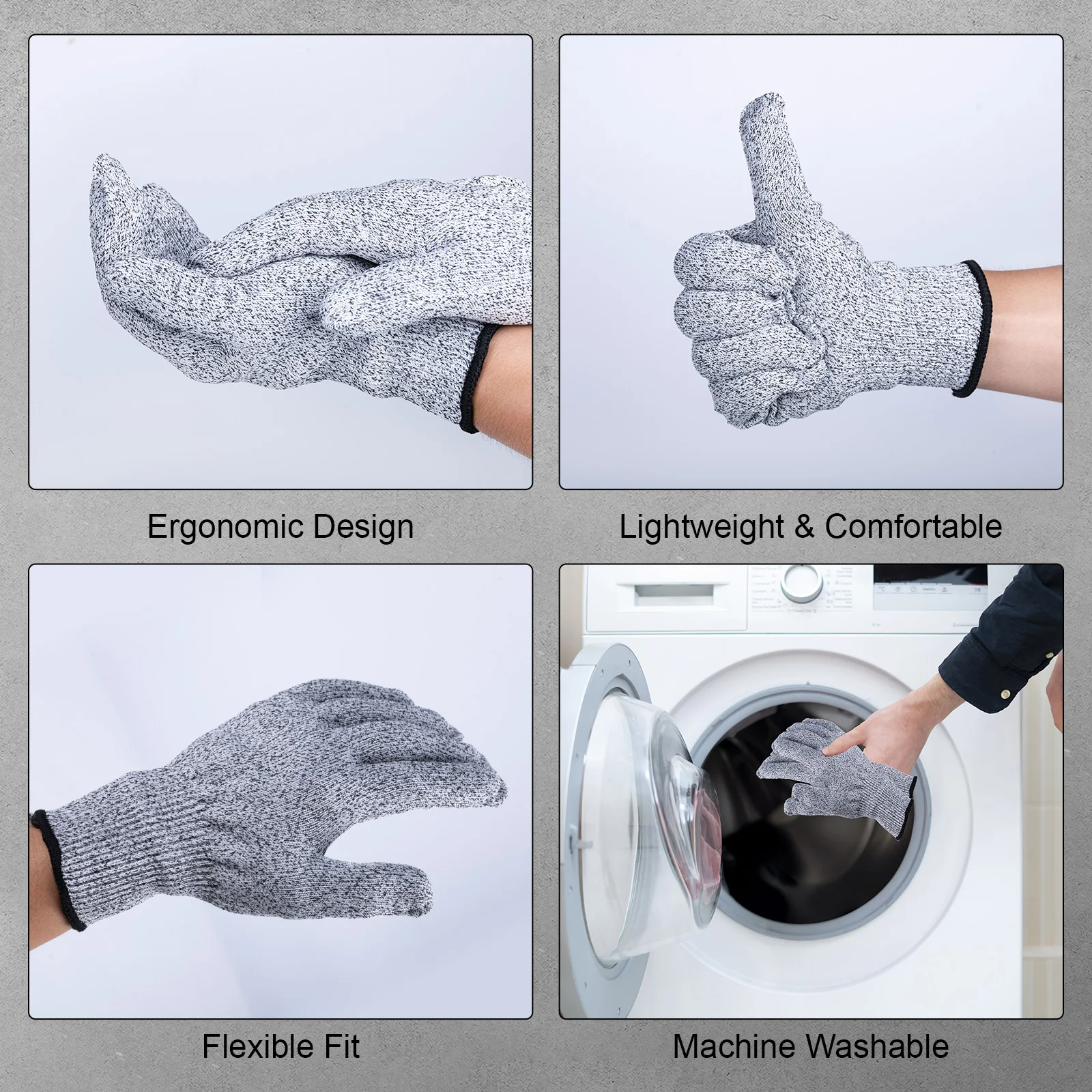 Guantes anticorte CE Level 5 antideslizantes para pesca y cocina - imagen 3