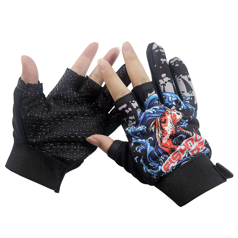 Guantes de pesca antideslizantes de tres dedos resistentes al desgaste - imagen 2