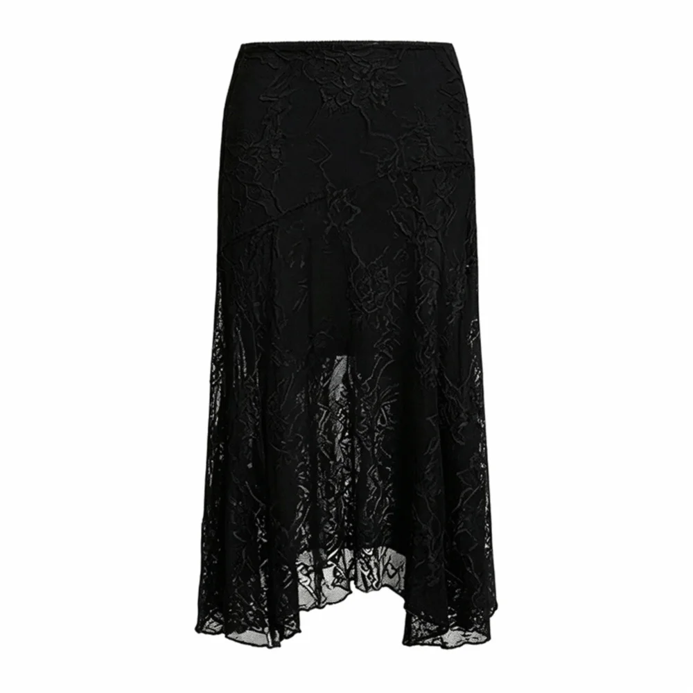 Vestido de playa de encaje liso transparente cintura baja corte A - imagen 2