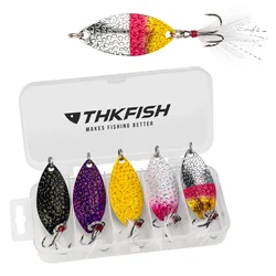 THKFISH Spinner Triple – Cuchara metálica para trucha y lucio