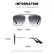 Gafas de sol con montura metálica estilo punk para conducción - imagen 3