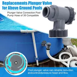 Válvula de émbolo para filtro de piscina gris