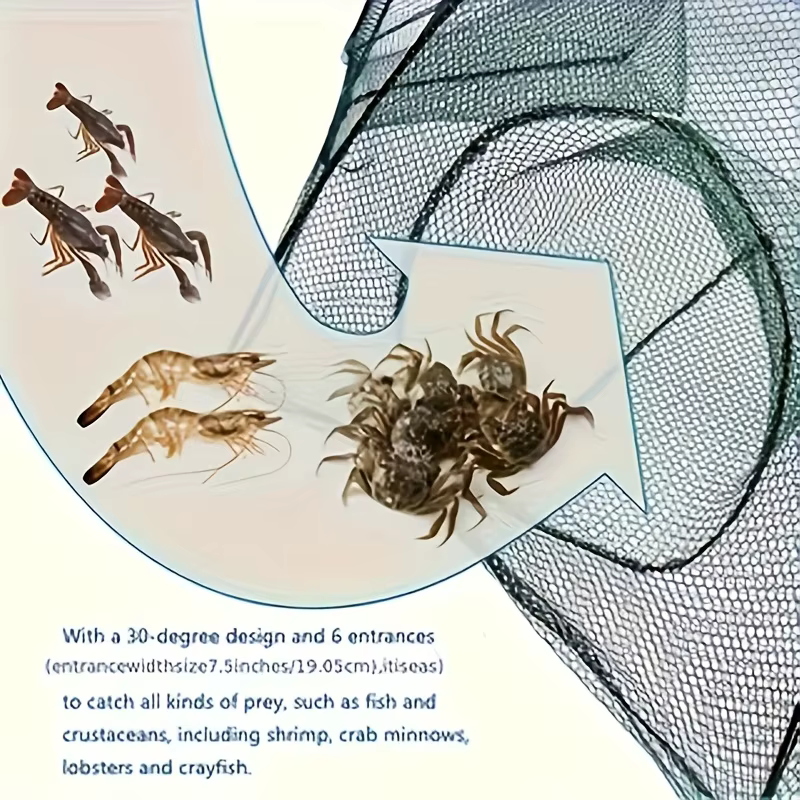 Trampa Plegable Automática para Cangrejos y Camarones de Pesca Marina - imagen 4