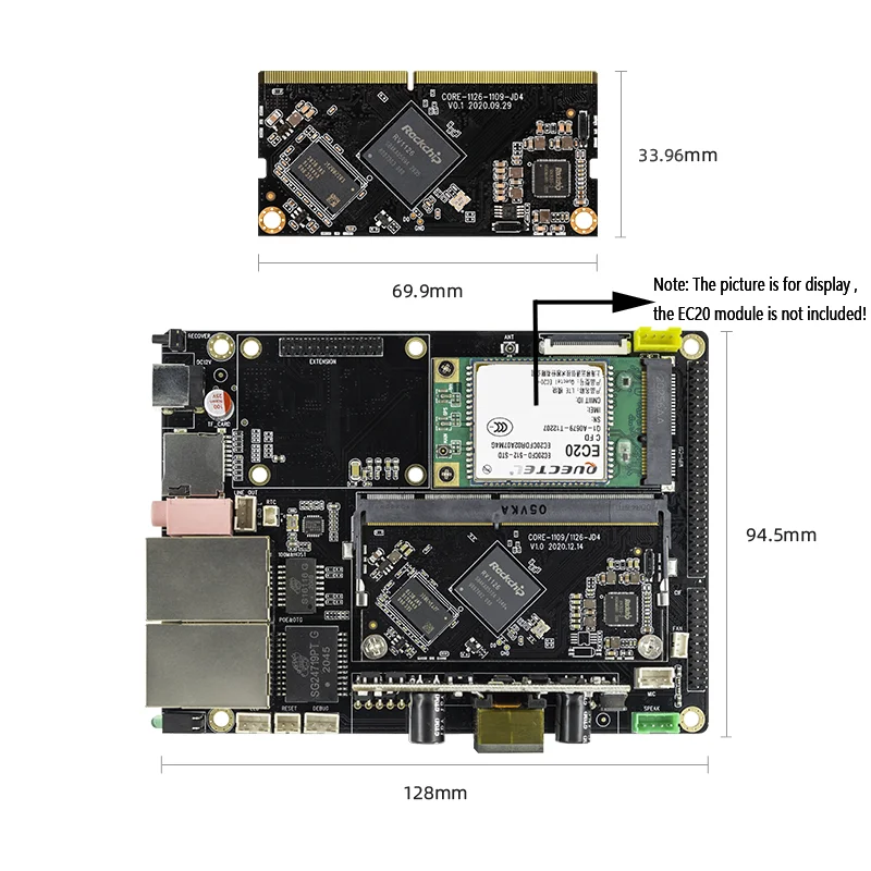 Firefly Core-1126-JD4 mini PC RV1126 placa de desarrollo visión AI - imagen 5