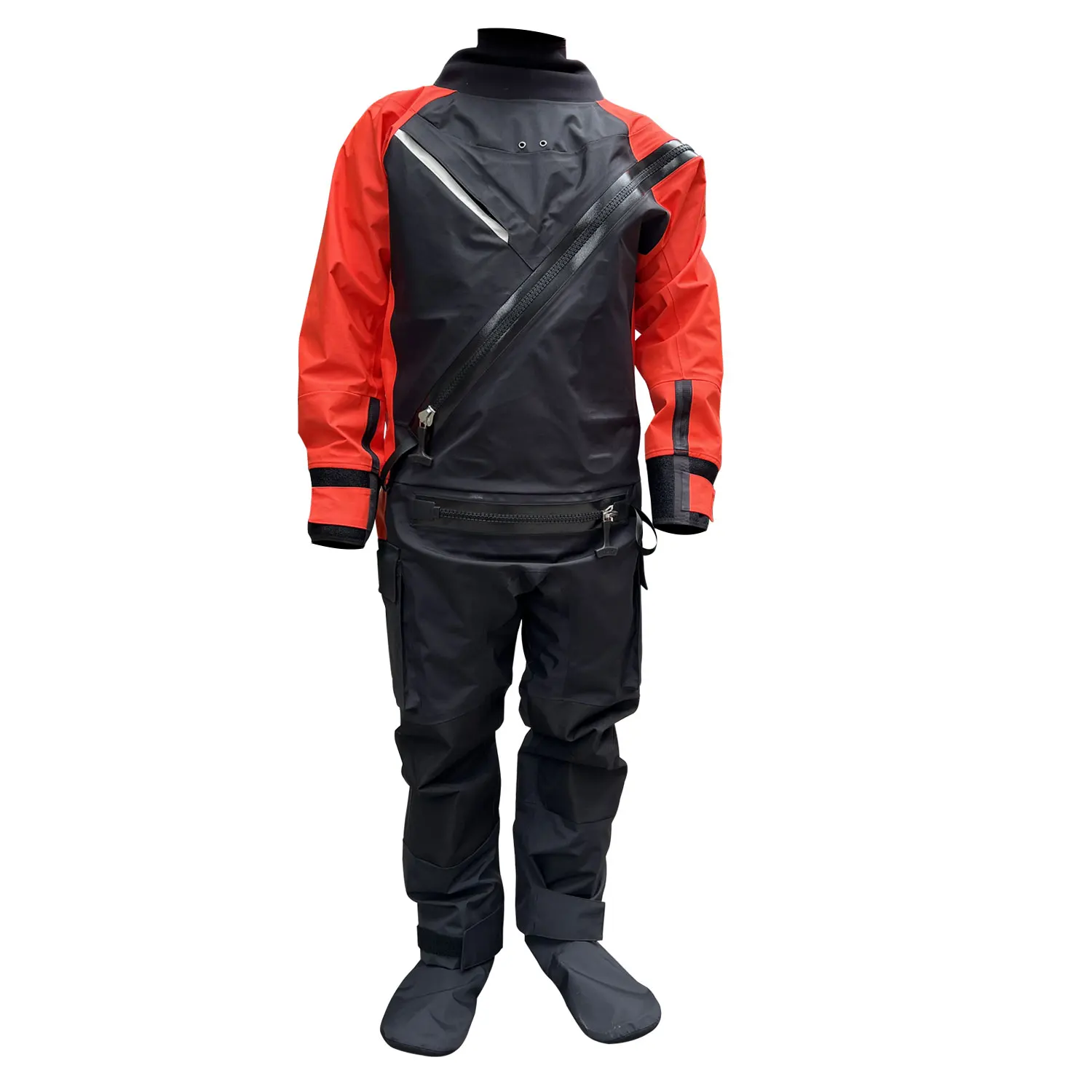 Traje seco impermeable con cremallera frontal y tirantes elásticos - imagen 3