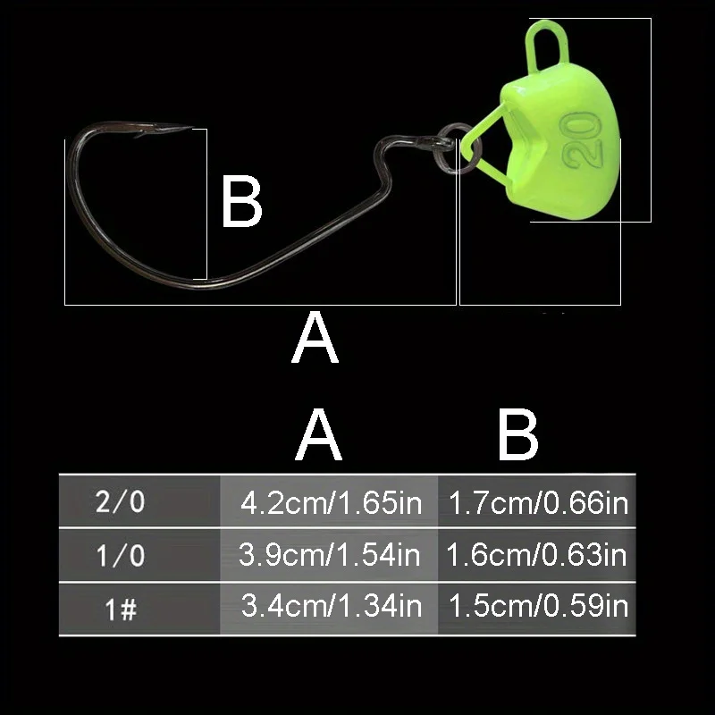 Ned Rig Jig Head anticorrosión para vinilo, agua dulce y salada
