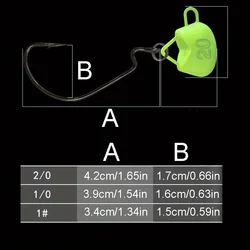 Ned Rig Jig Head anticorrosión para vinilo, agua dulce y salada