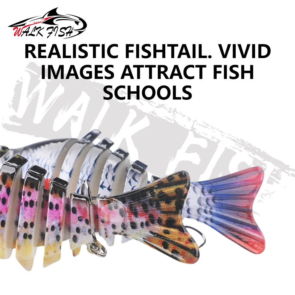 WALK FISH Swimbait segmentado luminoso para lucio y lubina - imagen 4