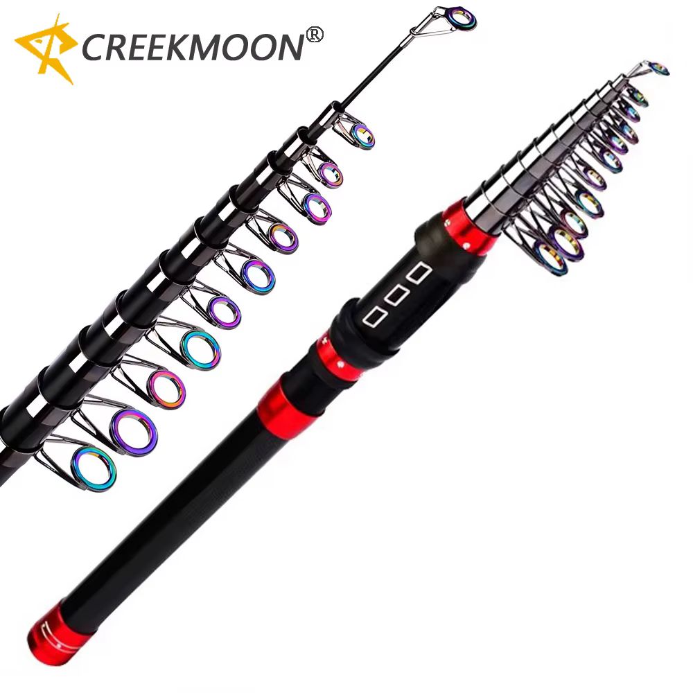 Caña Telescópica Carbono Ultraligera Spinning y Casting