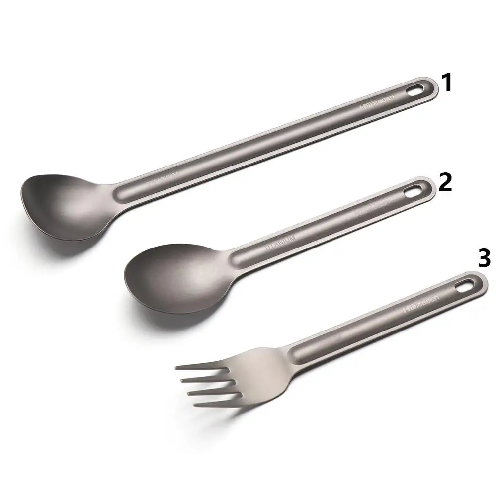 Cubiertos de titanio para camping