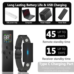 Collar de adiestramiento para perros con control remoto IP67