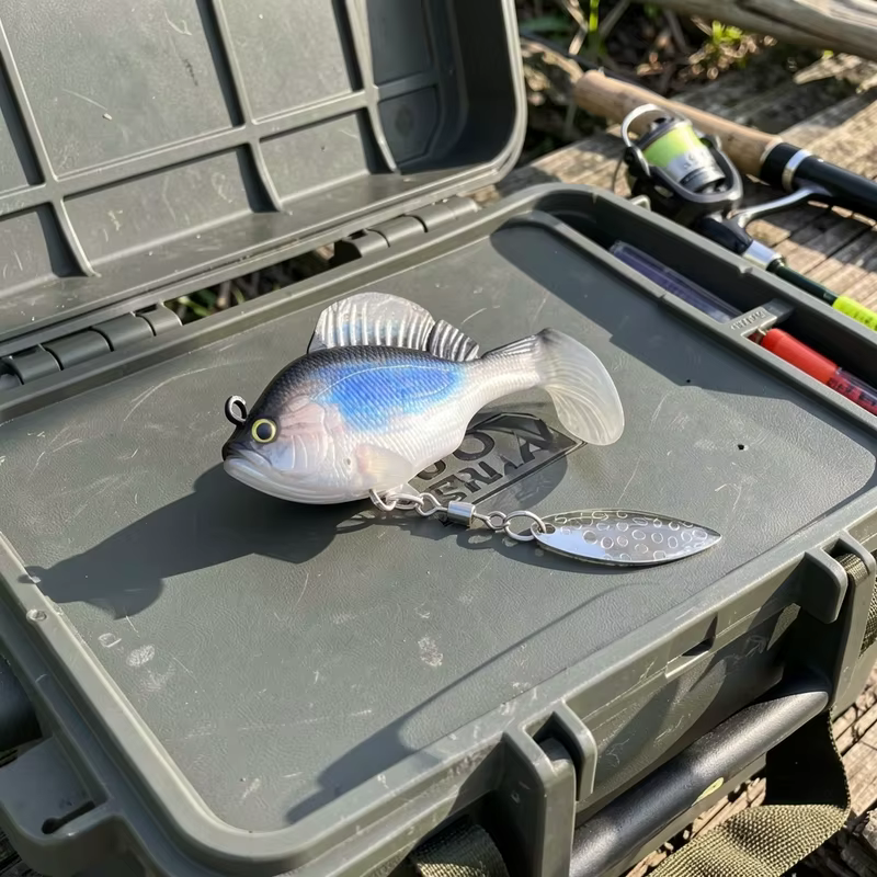 Sleeper Gill Lead Swimbait con Spinner – Cebo Agua Dulce - imagen 3