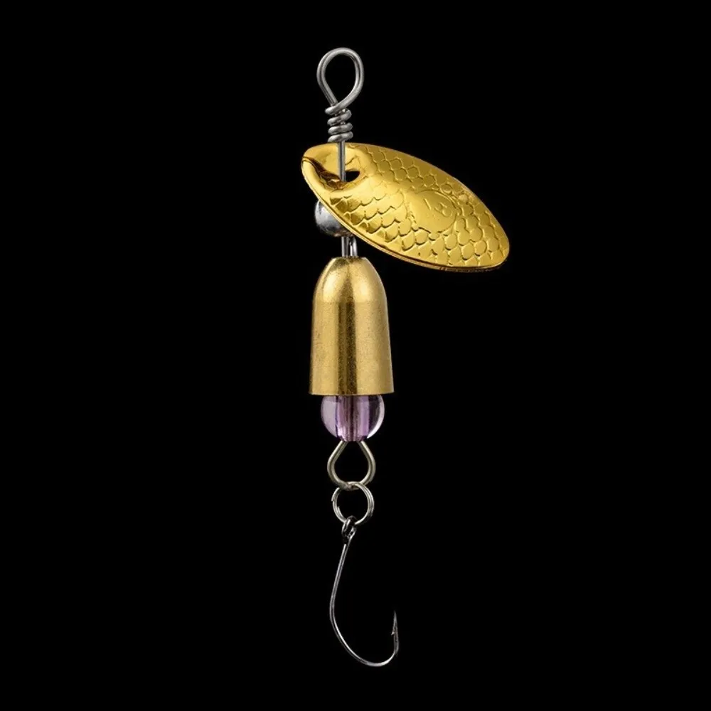 Señuelo metálico con plumas y anzuelos triples para pesca - imagen 2