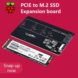 Tarjeta PCIe a M.2 NVMe SSD con disipador para Raspberry Pi