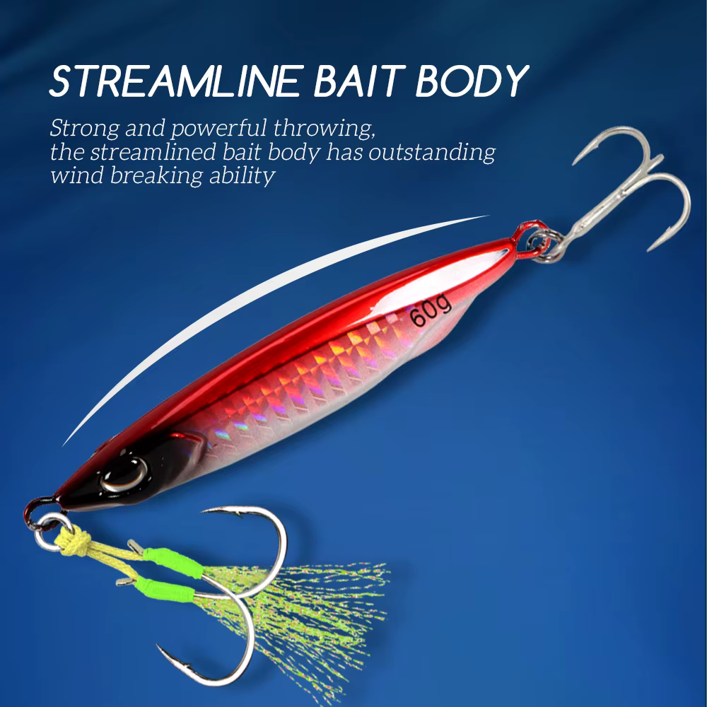 Jig Head TOLU Vertical Metal – Hundimiento rápido con ojos 3D 20-100g - imagen 4