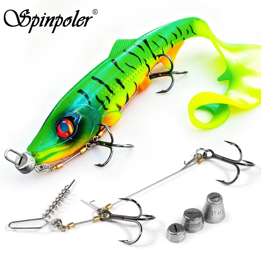 Señuelo Blando Firebomb Swimbait Spinpoler – Cola Larga con Stinger Rig