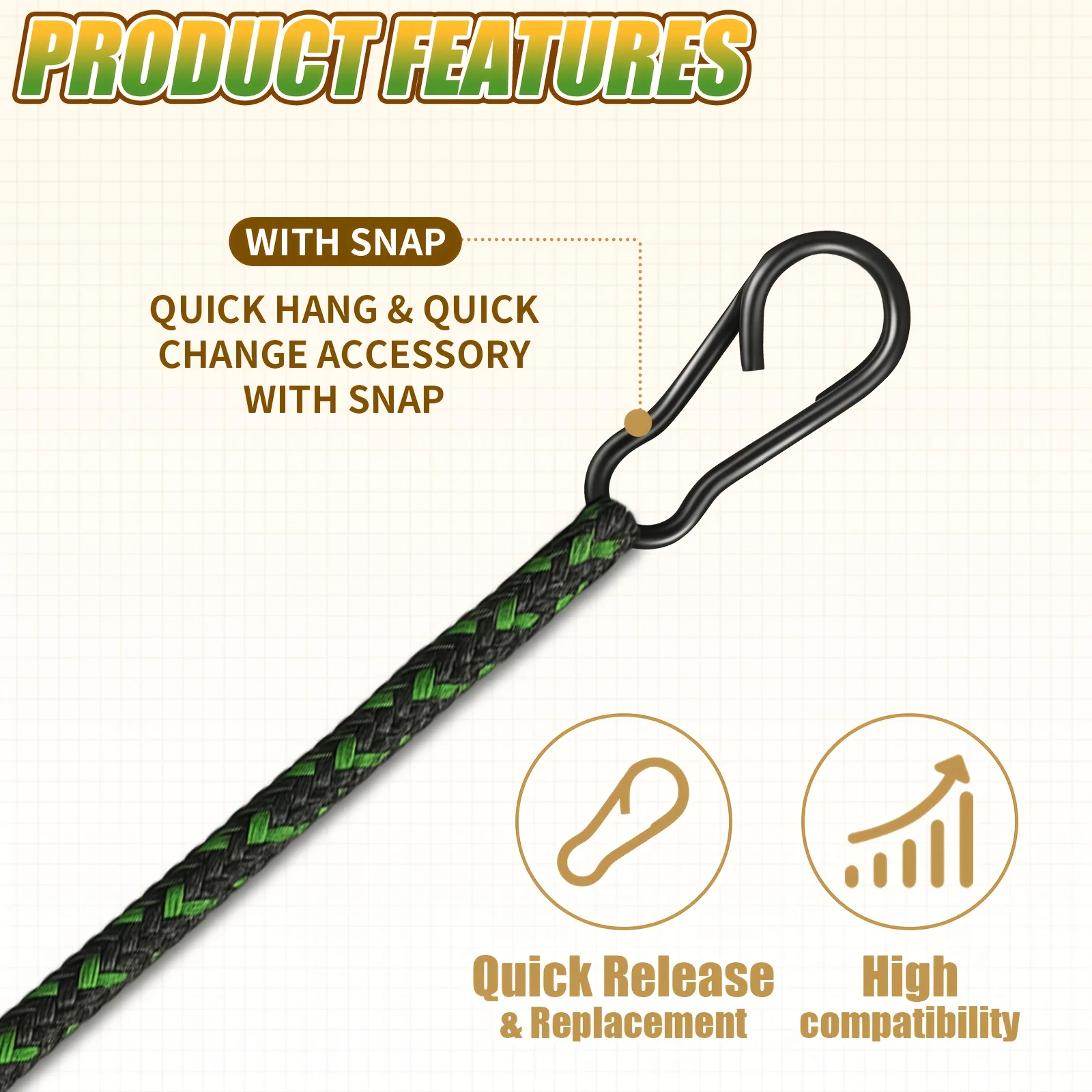 Línea leadcore para carpa camuflaje verde/marrón con aparejos - imagen 5