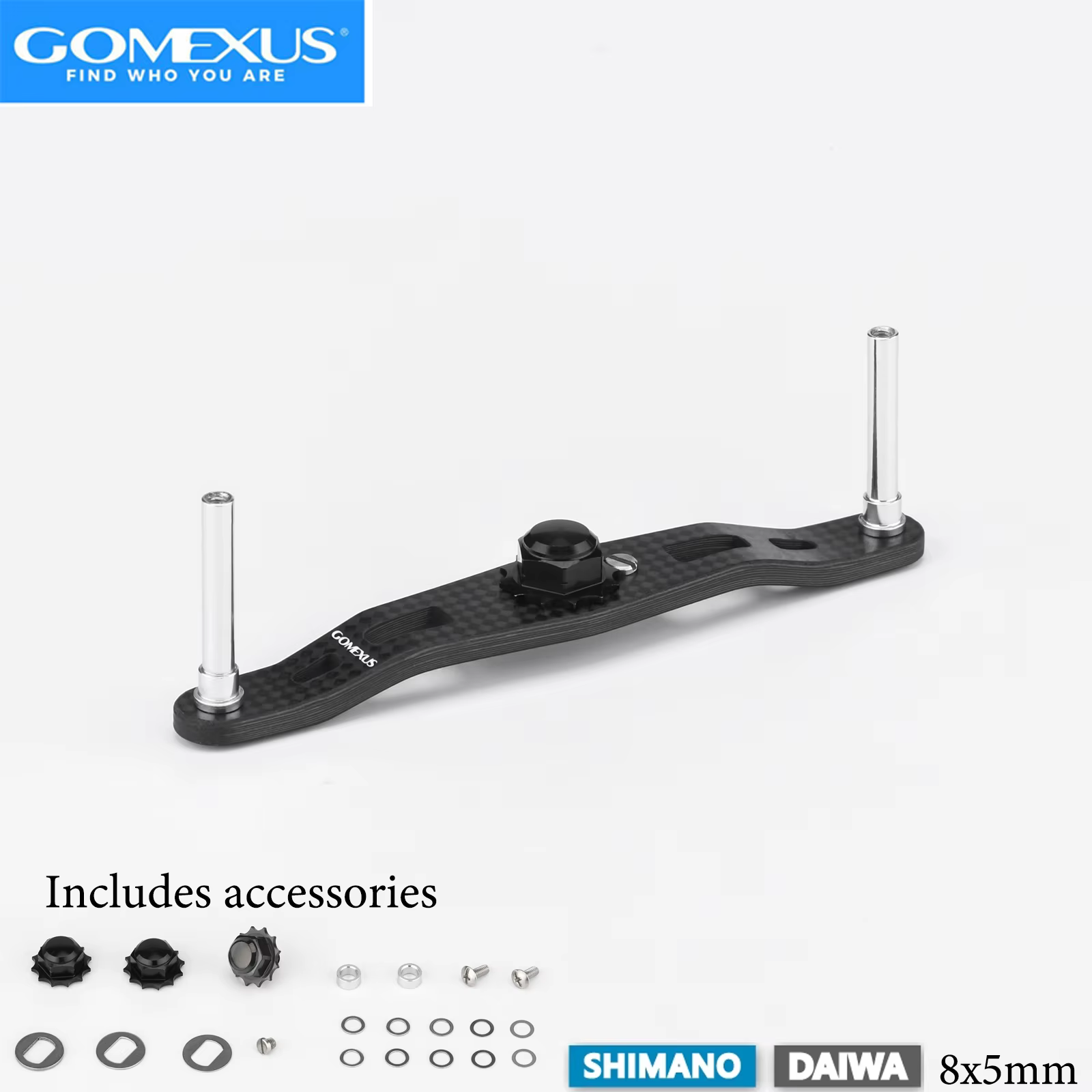 Manivela de Carraca Gomexus 85mm 8x5 – Compatible con Shimano y Daiwa - imagen 2